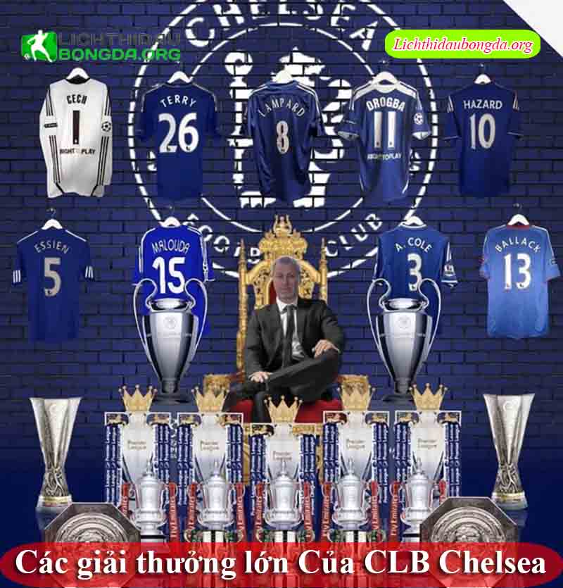 Các giải thưởng lớn CLB Chelsea 