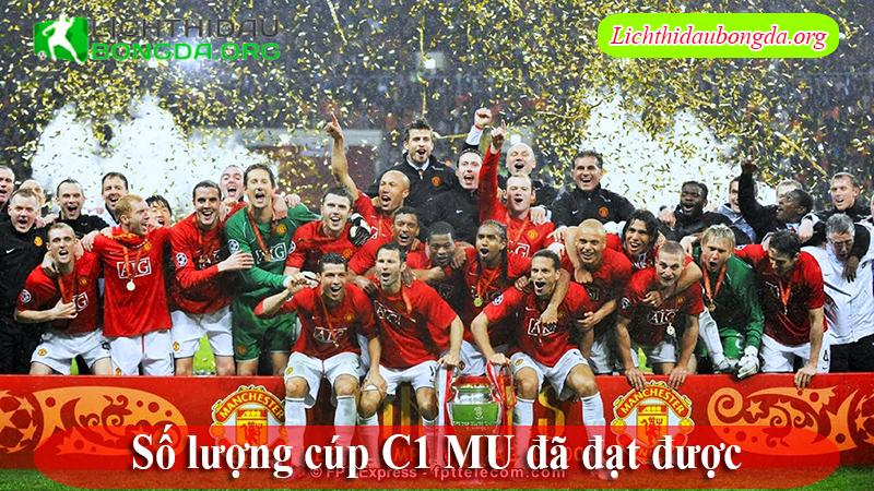 Số lượng cúp C1 MU đã đạt được