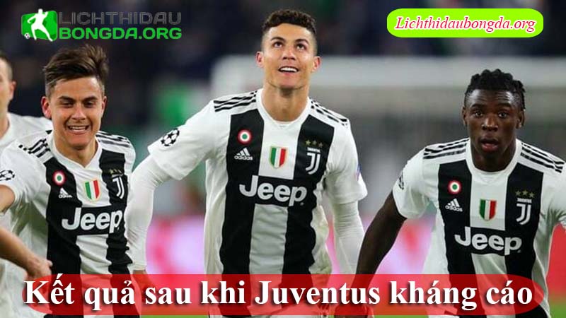 Kết quả sau khi Juventus kháng cáo 
